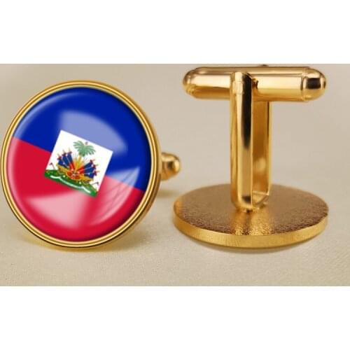 Coat of Arms of Haiti Haitian Flag National Emblem Cufflinks