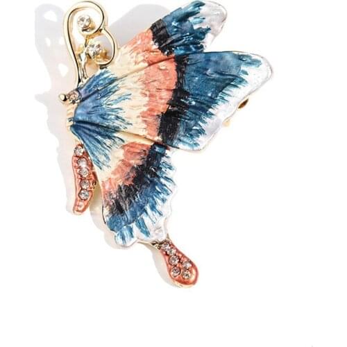 Glaze Enamel Butterfly Brooch For Womens Multicolored Pins Jewelry Party Office Clothes Scarf Buckle Garment Accessories Gift