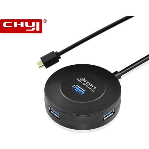 USB Type C HUB 4 Ports Mini USB C Hub High Speed 5Gbps USB3.0 Hab Splitter With Power Interface For Macbook Laptop Accessories