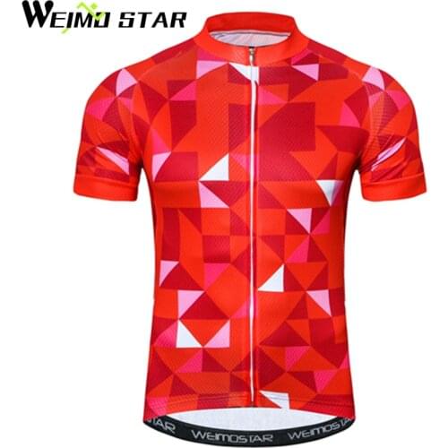 WEIMOSTAR Summer Mens Team Cycling Jerseys Riding Cycling Clothing MTB Bicycle Clothes Bike Wear Polyester XS-XXXL