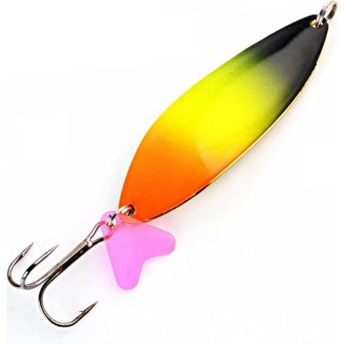 FTK Metal Fishing Lure Double Spoon Lure With Treble Hook 30g 32g 40g Spinner Bait Jigging Hard Baits For Pike Carp Fishing