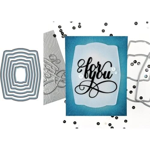 Label Border Metal Cutting Dies for Scrapbooking Handmade Tools Mold Cut Stencil New DIY Card Make Mould Model Craft Decoration