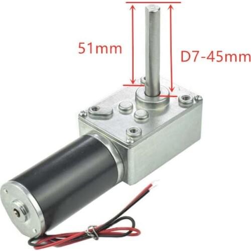 5840-31ZY Worm Gear Motor DC 12 24V High Torque With Reversed Self-Lock D Shape 51MM Extension Shaft Motor For Home Equipment