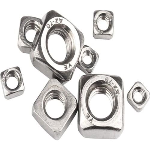 Stainless steel square nut screw bolt cap M3M4M5M6M8M10M12