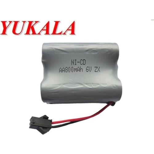YUKALA 2pcs 6v 800mAh Ni-CD AA battery for HT-2877 HT-3831 rc Boat RC truck RC car