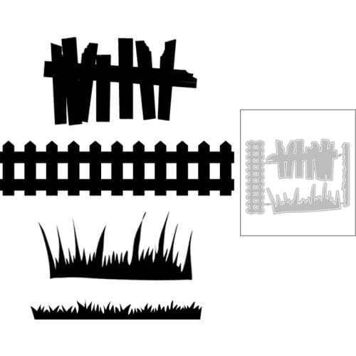 2020 New Halloween DIY Decoration Metal Cutting Dies Railing Fence and Grass Die Cut Scrapbooking For Craft Card Making no Stamp