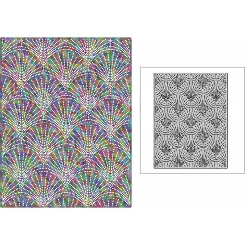 New Dotted Overlap Big Sector Background Plate 2021 Metal Cutting Dies for Scrapbooking and Card Making Embossing Craft No Stamp