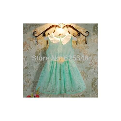 2017 Baby Girls Dress Party Wedding Evening Birthday Kids Dress with pearls belt vestidos de menina,vestidos infantis