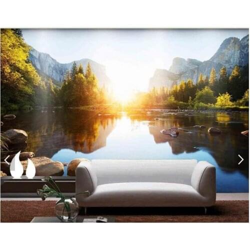 Custom photo wallpapers 3d TV wallpaper murals Lake scenery contracted setting wall papers for living room decoration