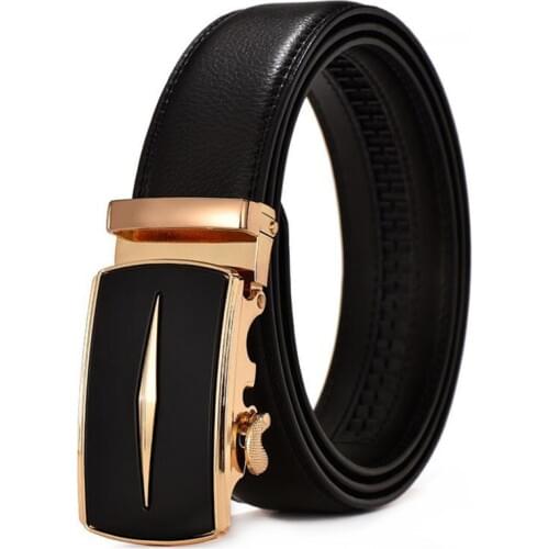 New leather male automatic buckle belts for men authentic girdle trend mens belts leather luxury brand leather belt