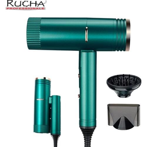RUCHA Hair Dryer Heating and Cooling Air Hair Dryer Household Appliances 1200W Folded Anion European Stand Hair Dryers