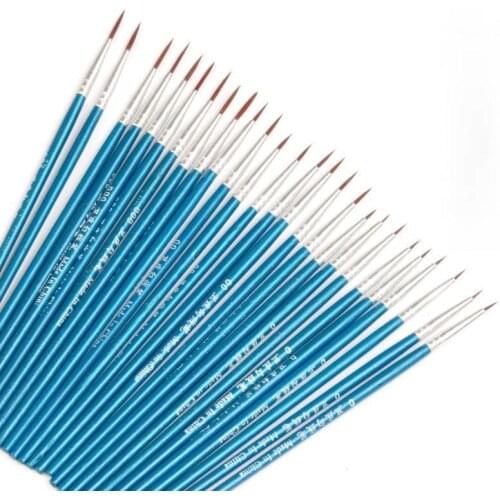 10Pcs Fine Thin Hook Line Pen Drawing Art Pen Paint Nylon Brush Art Supplies Painting Size 0 00 000