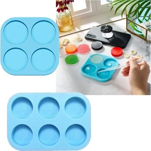 Phone Socket Silicone Mold Round Resin Mold Phone Grip Epoxy Resin Casting Molds