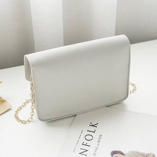 Women Messenger Bags Woman Bag 2021 PU Leather Women Fashion Solid Color Chain Shoulder Crossbody Ladies Phone Purse for Girl