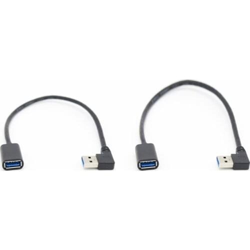 90 Degree Right Angle Super Speed USB 3.0 Male to Female Extension Cable Cord Adapter 30CM/60CM