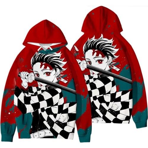 Demon Slayer Hoodie Men Women Sweatshirts Tracksuit Anime Hoody Boy Harajuku Demon Slayer Japanese Anime Clothes 3D Kids Tops