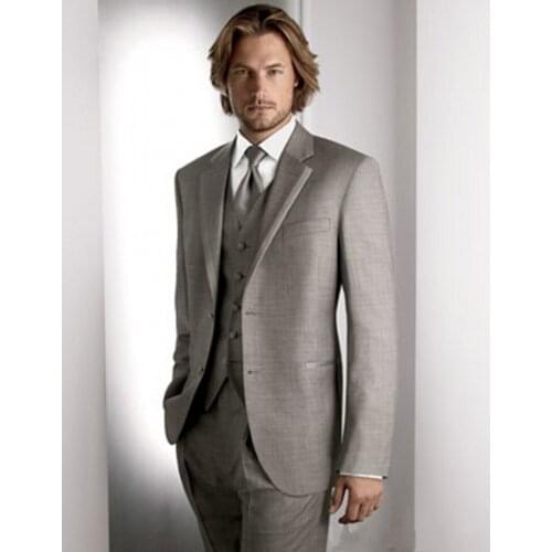 Top Recommend Groom Tuxedos Handsome Groomsman Man Business Suits Prom Party Dress (Jacket+Pants+Vest+Tie) NO:090