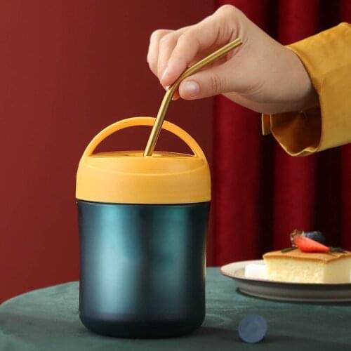 Stainless Steel Vacuum Flask Student Breakfast Cup Sealed Soup Cup Small Insulated Lunch Box Jar J2Y