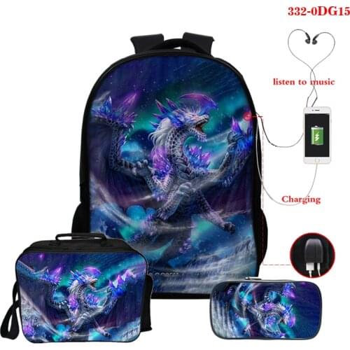 Waterproof Children School Bags for Kids Travel Backpack Primary School Backpacks 3D Dragon Bag Stes Schoolbag Mochila Infantil