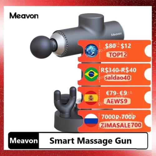New Meavon Smart Massage gun Deep Muscle Relaxation Portable Electric Massager Muscle Pain Relief Muscle Stimulator