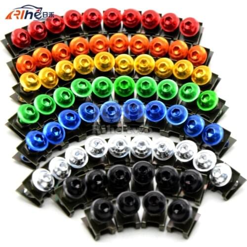10 pieces 6mm motorcycle fairing body screws for yamaha r3 mt-07 mt-09 mt09 mt07 hyosung gt250r 2006-2010 gt650r 06 07 082009