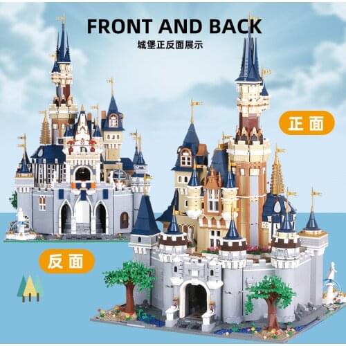 13132 8388Pcs Paradise Princess Cinderella Dream Castle UCS Set Building Blocks Bricks 71040 16008 Kids Christmas Toys