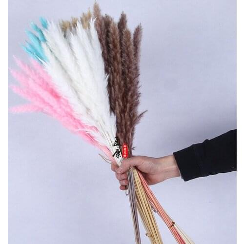 15pcs/set Natural Bouquet Pampas Grass Dried Flower Artificial Plants For Wedding Party Home Decoration Fake Flowers