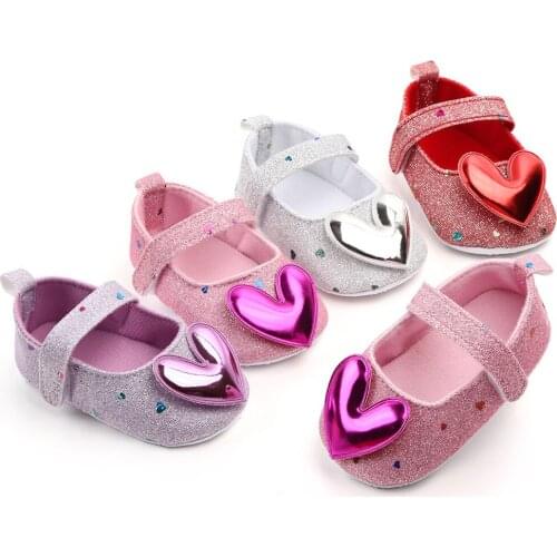 2021 Summer Baby Shoes Princess Baby Girl Shoes Infant Girls Indoor Soft-soled Heart-shaped Princess Shoes Baby Walking Shoes