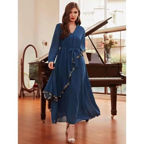 Abaya Dubai Fashion sequined Muslim Abayas Islam Dress Abayas Women Vestidos Robe Longue Vetement Femme Musulman De Mode F2944