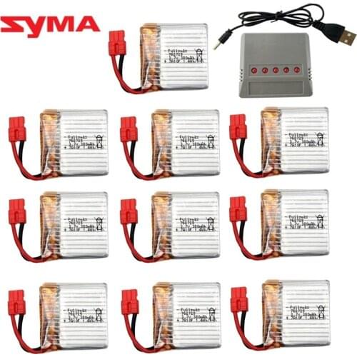 10PCS Upgrade 3.7V 380mAh battery for Syma X21 X21W x26 X26A drone battery RC quadcopter spare parts accessories