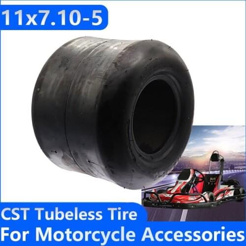 CST Tubeless trye 11x7.10-5 Rain Tire Vacuum Tire Wear Resistant Tyre for Go Karting 168 Rear Wheel Drift Tyre