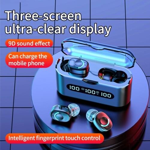 Ture Wireless Earphone IPX4 Waterproof Bluetooth-compatible 5.0 Touch Control Headphones Noise Reduction HIFI Headsets With Mic