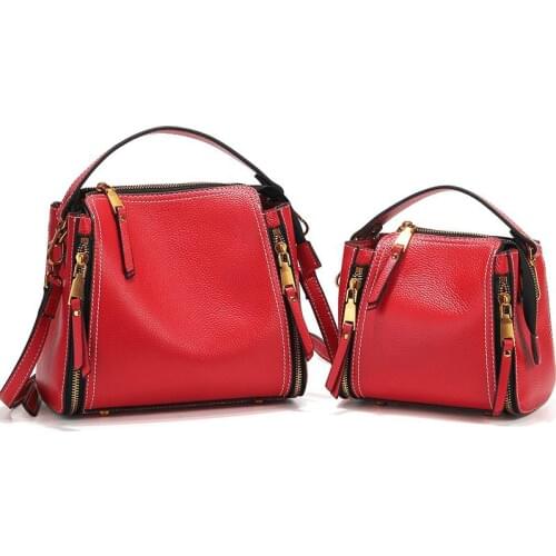 Brand Real Leather Handbags Ladies Genuine Leather Tote Hand Bags Female Designer Shopper Shoulder Bags For Women 2019