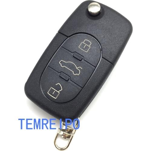 2 3 4 Buttons Remote Key Fob Case Shell & Blade for Audi A2 A3 A4 A6 A8 TT CR2032/CR1616 Fob Blank Case