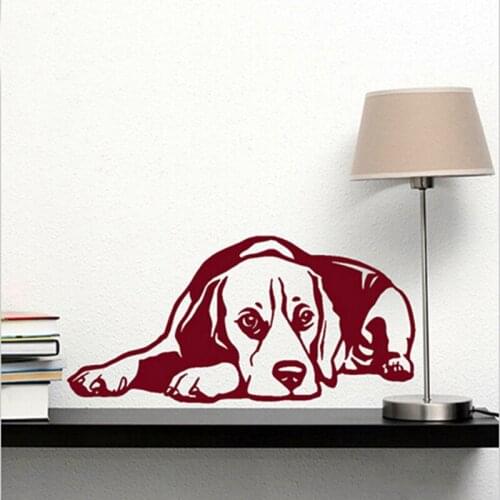 Dog Decal Beagle Recumbent Vinyl Wall Sticker Art Mural Dog Is Mans Most Loyal Partner