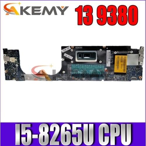 FOR DELL XPS 13 9380 Laptop motherboard SRFFX I5-8265U CPU with CN-0XTG2D 0XTG2D XTG2D LA-E672P 100% working well