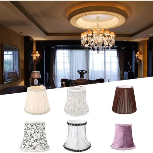 Home & Living Candle Chandelier Crystal Home Decor Cloth European Lights Lampshade Wall Lamp Fashion Cover Shade Pendant