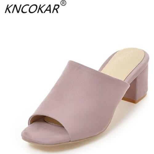 KNCOKAR2018 In the summer of 2018 the new leisure and fashion womens shoes is comfortable thick with 34-43 cool slippers