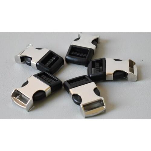 50 Pcs Contoured plastic buckle durable hardware for 20mm safety closed DIY puppy dog collar accessories zinc alloy