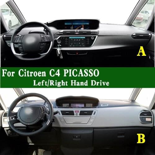 Fits Citroen Grand C4 Picasso I II MPV UD Dashmat Dashboard Cover Pad Dash Mat Carpet Suede Leather Car-styling Ornaments