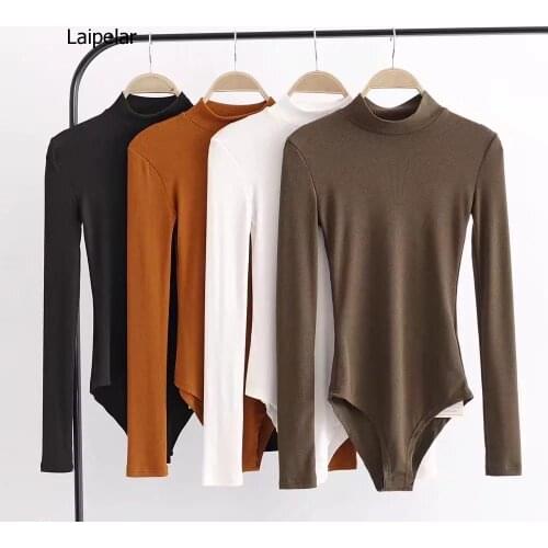 Laipelar Women's Turtleneck Bodysuit