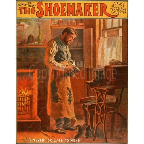 THE SHOEMAKER COMEDY DRAMA METAL TIN SIGN POSTER WALL PLAQUE