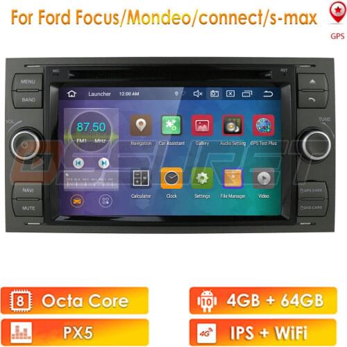 8 Core 4G 64G Android DVD Car Multimedia Player for Ford Transit Focus C-MAX Connect S MAX Mondeo Kuga Wifi 4G GPS Car Radio