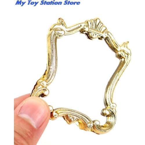 New Furniture European Frame Mirror Doll House Miniatures 1:12 Scale Accessories Plastic Mirror ingbaby Dollhouse Miniature