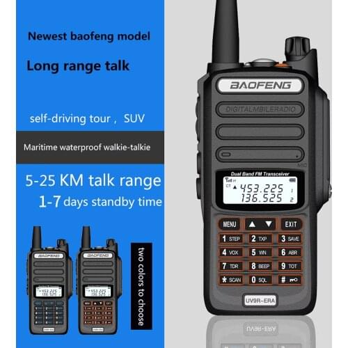 Baofeng 2020 waterproof walkie talkie long range 5-20km baofeng UV-9r ERA cb ham radio hf transceiver UHF VHF radio station