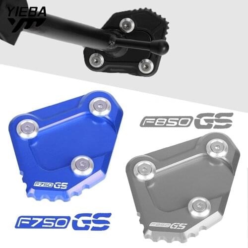 For BMW F850GS F750GS CNC Motorcycle Side Stand Kickstand Support Enlarge Plate Foot Pads F 850 GS ADVENTURE 2018 2019 2020 2021