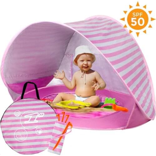 Portable Baby Outdoor Beach Tent Summer Uv-protecting Shelter Children Beach Pool Playing House Waterproof Pop Up Awning Tents