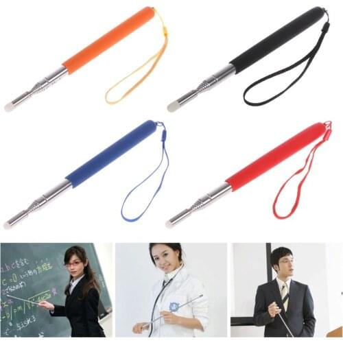 Professional Torch Whiteboard Pen Felt Head Stainless Steel Telescopic Teacher Pointer 1M