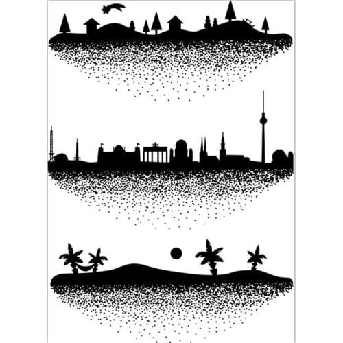 Landscape Transparent Clear Silicone Stamp/Seal for DIY scrapbooking/photo album Decorative clear stamp sheets A189