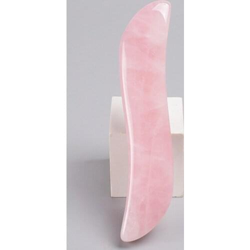 Rose Quartz Gouache Scraper Face Beauty Acupuncture Stick Facial Eye Gua Sha Massage Tool Skin Lifting Remove Wrinkles SPA Care